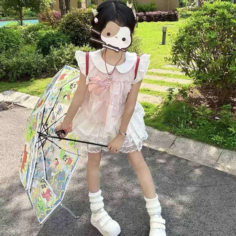 小个子可爱上衣蕾丝半身裙套装女