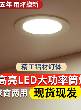 工程筒灯led天花灯嵌入式8 15公分12w5w4寸6寸洞灯孔灯节能射灯