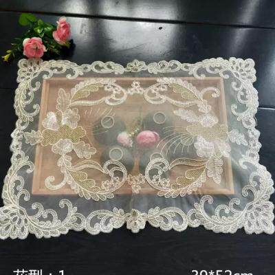 欧式蕾丝多用盖巾茶盘茶具床头柜微波炉电烤箱防尘布西餐西餐巾