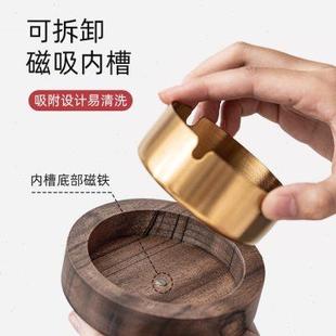 潮流烟缸防飞灰家用 烟灰缸带盖防风高档办公室客厅创意摆件个性