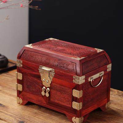 血檀雕花嫦娥奔月甜品箱烤鸭箱镜紫檀首饰盒珠宝箱家居工艺礼品盒