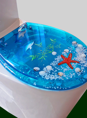 马桶盖 UVO型家用通用老式抽水树脂马桶圈加厚坐便器盖厕所板配件