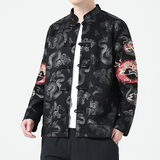 2025新中式风夹克刺绣外套复古中式唐装男A087-1-JK766P125，男装夹克，电商A087-1