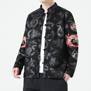 2025新中式风夹克刺绣外套复古中式唐装男A087-1-JK766 P125,男装夹克,电商A087-1