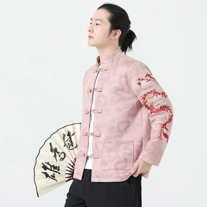 2025新中式风夹克刺绣外套复古中式唐装男A087-1-JK766  P125图片