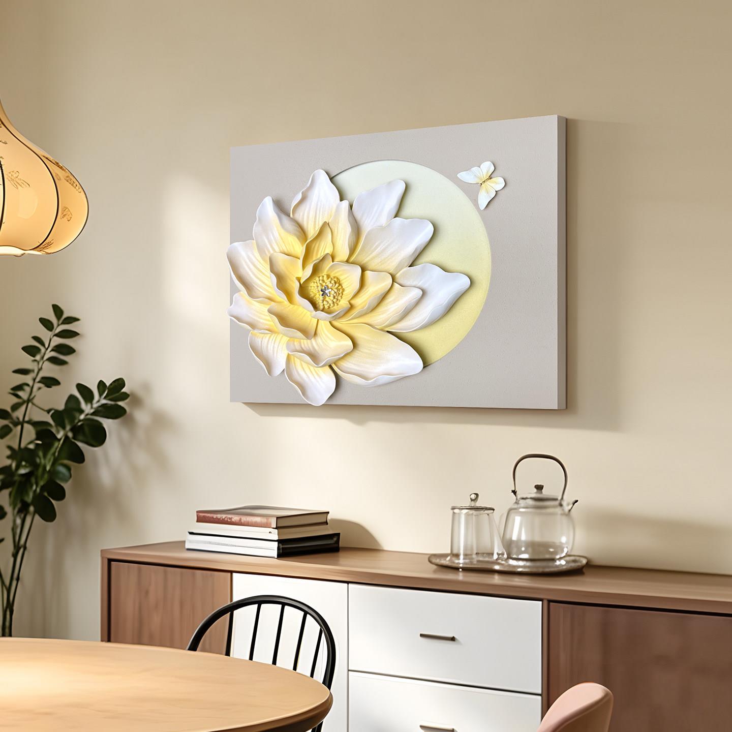 现代简约3D立体浮雕轻奢新款电表箱盒遮挡装饰画电闸盒餐厅挂画