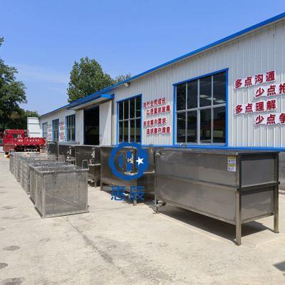 蜂窝式大肠焯水锅 肉制品蒸煮漂烫设备 不锈钢方形卤煮锅厂家定制