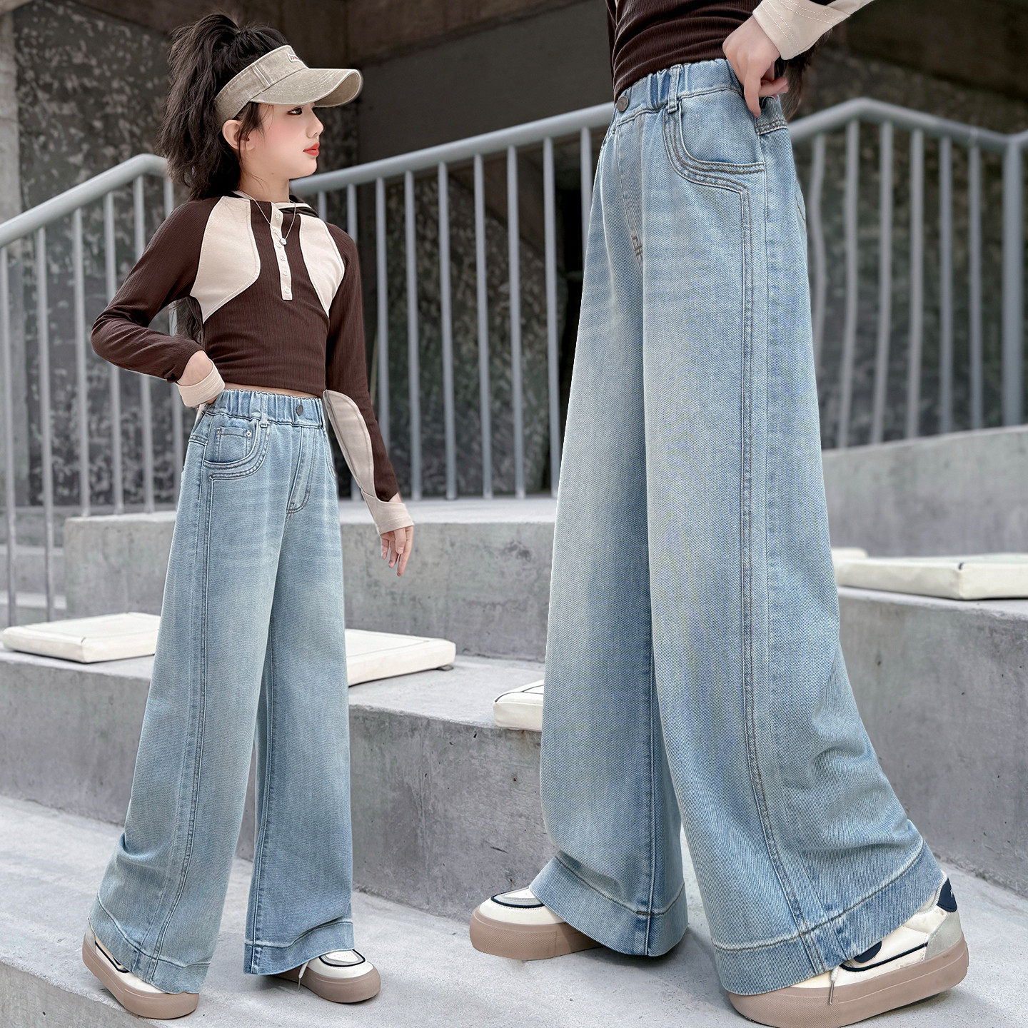 女童裤子春秋款2026新款直筒牛仔裤大童宽松儿童阔腿裤春装初中生,童装/婴儿装/亲子装,裤子,淘宝优惠券,粉丝福利购,淘宝优惠卷