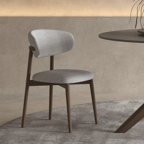 侘寂风白蜡木实木餐椅