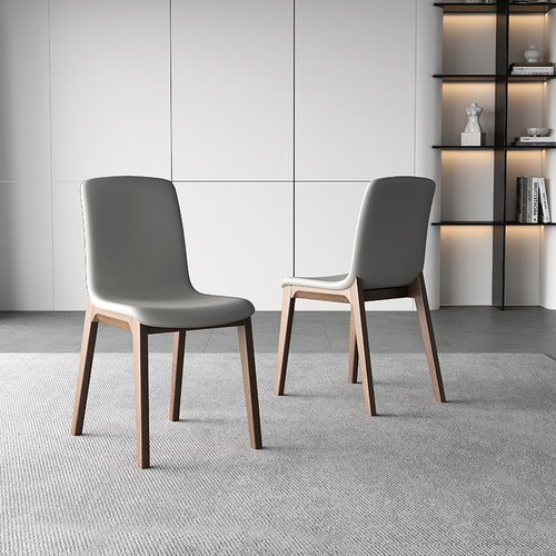 实木餐椅北欧进口白蜡木靠背椅