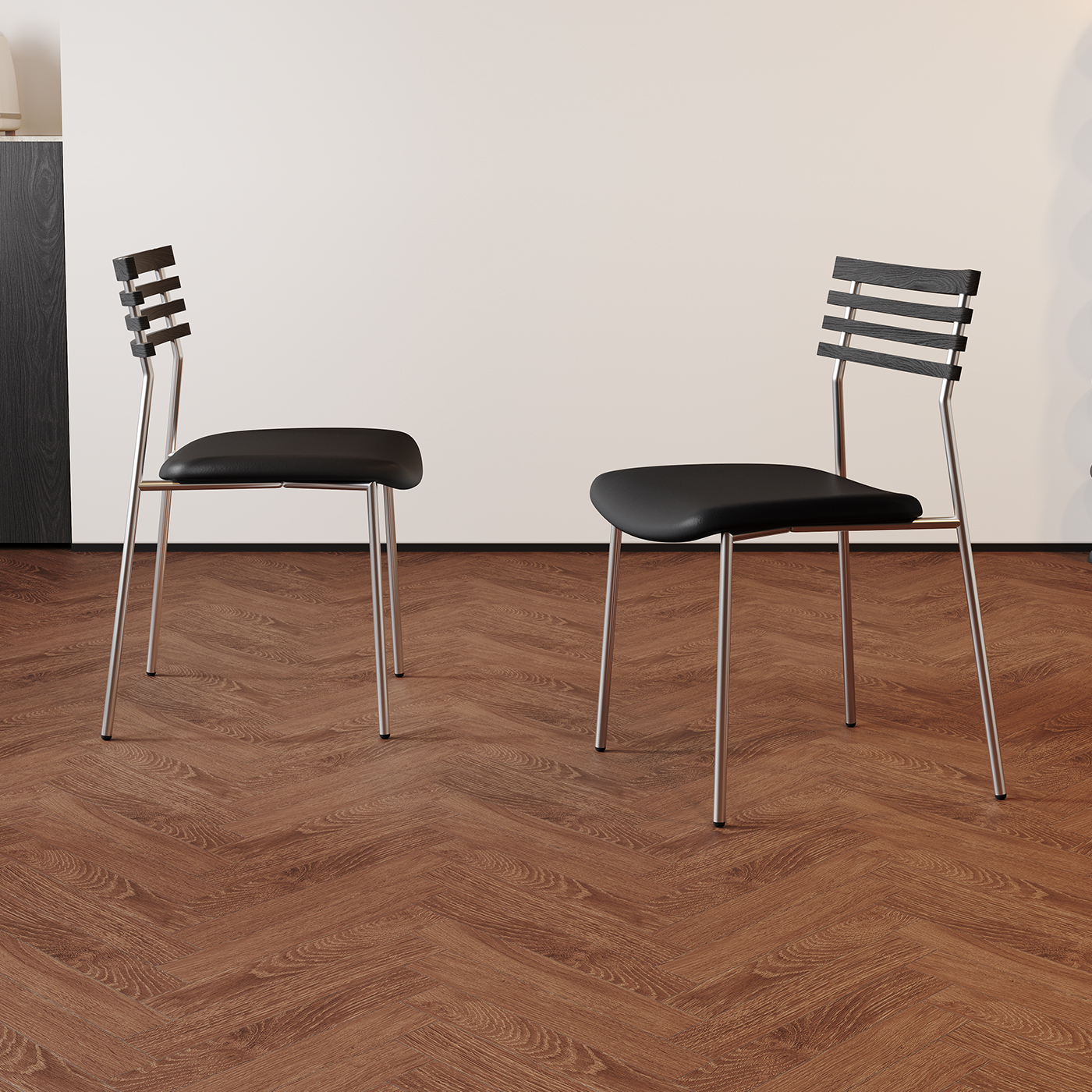 奥古斯特新款黑色法式复古餐椅