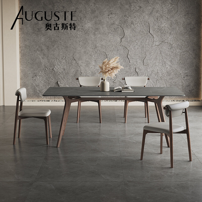 速发侘寂风实木岩板餐胡色奢简约意式高端202新款桌桃轻餐桌,住宅家具,岩板餐桌,淘宝优惠券,粉丝福利购,淘宝优惠卷