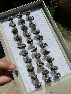 阿根廷铁陨石戒指，活扣设计大小可调，终身保真。标注为单枚价格