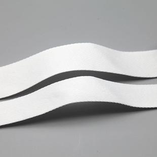 2.5cm50码 黑白色斜纹提花涤纶花边织带服装 装 卷 饰辅料宽1