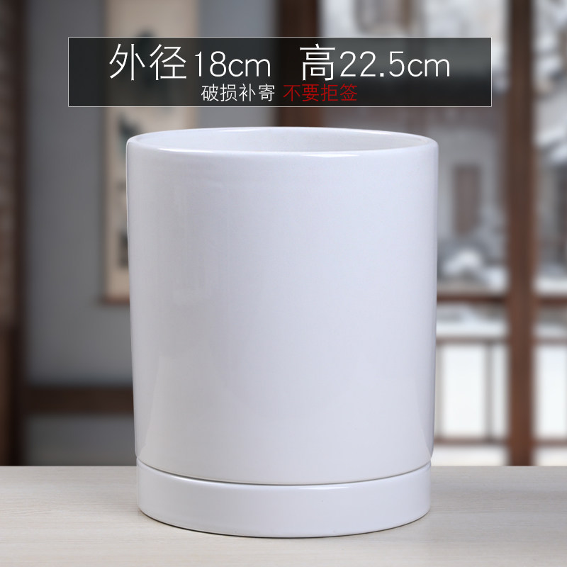 欧式简约新款陶瓷花盆阳台家用图片