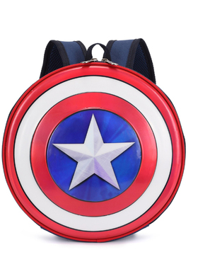 Captain America's Shield Backpack Cartoon Mini Schoolbag