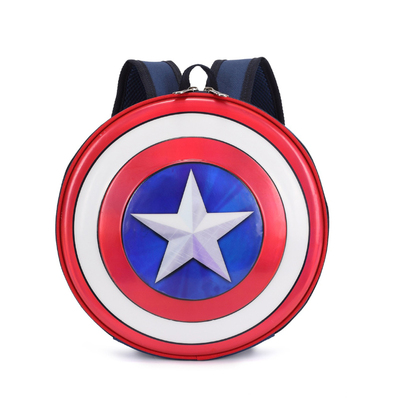Captain America's Shield Backpack Cartoon Mini Schoolbag