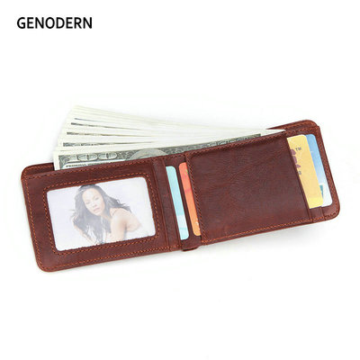 Casual Small Wallet for Men Genuine Leather Male
