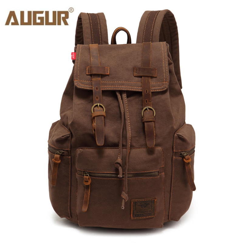 New fashion men's backpack vintage canvas backpack