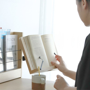 小木良品壁挂阅读架墙上支架桌面折叠书架创意可伸展多功能读书架