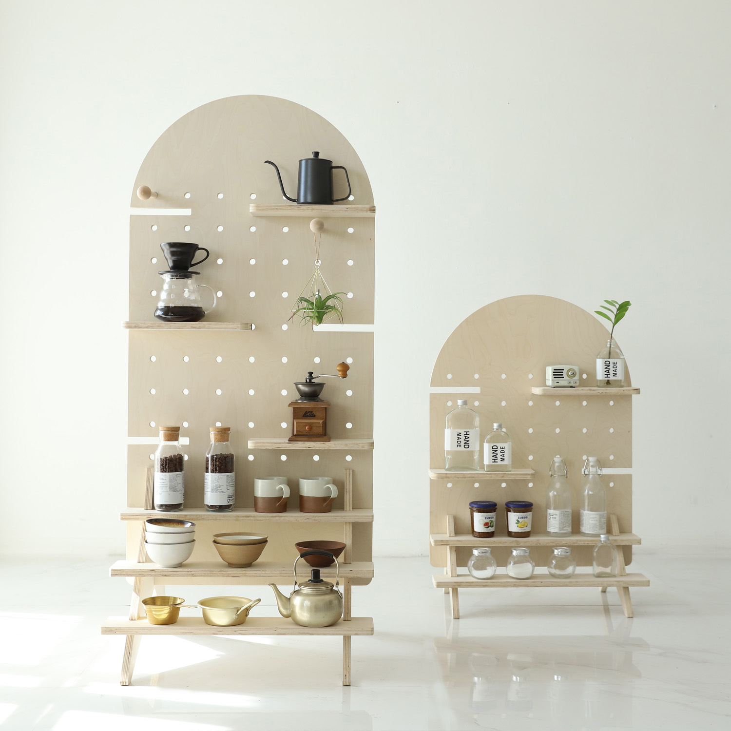 洞洞板免打孔落地收纳展示架