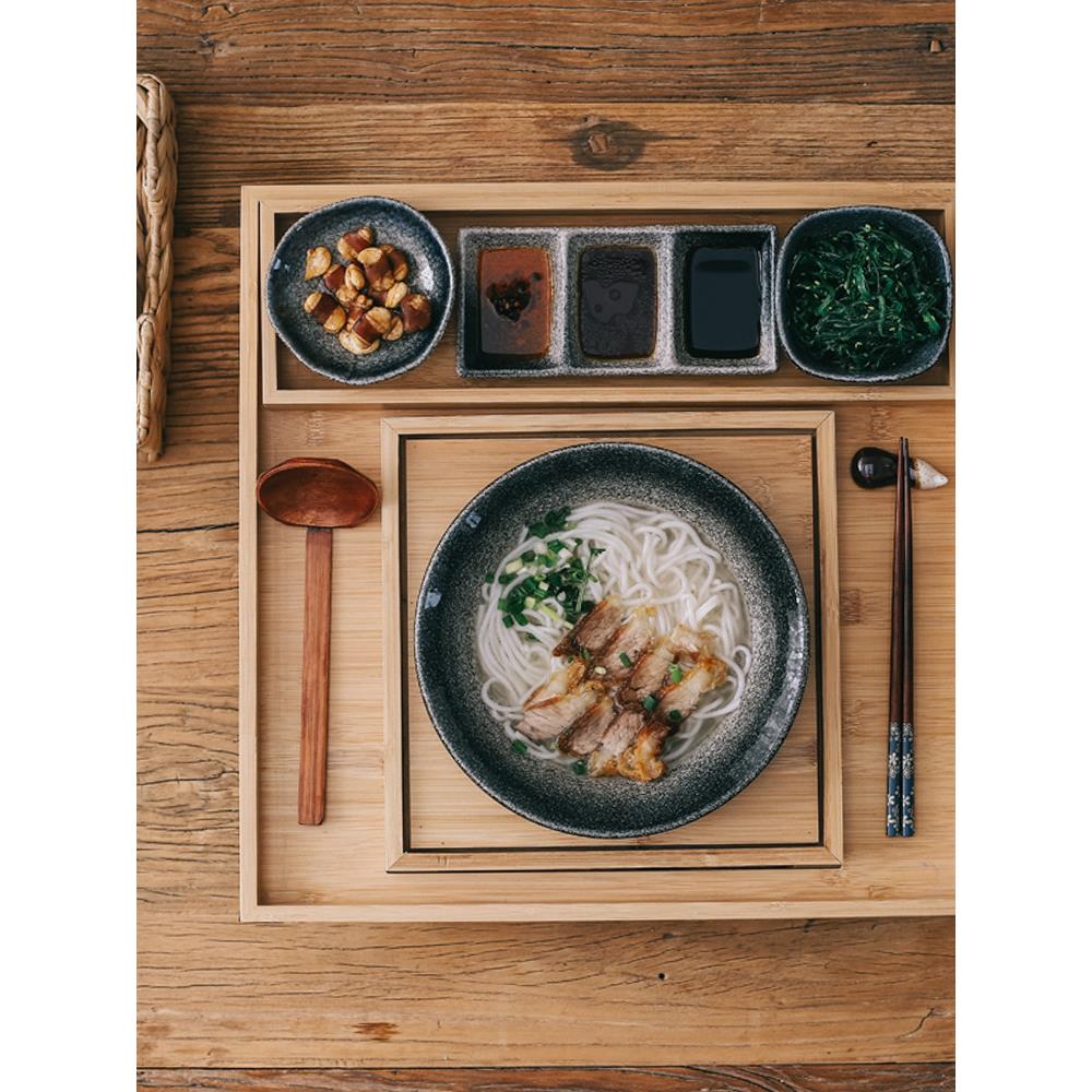 日式陶瓷面碗一人食餐具家用套装早餐碗泡面碗碟碗筷面馆民宿商用