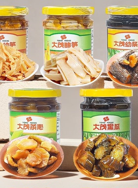 TOMO大茂黑瓜菜心幼笋脆笋幼条瓜即食下饭菜罐头酱瓜酱菜冷盘菜
