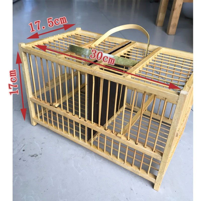 上新黄豆鸟小竹笼黄腾鸟绣眼鸟颠颏黄雀双格排笼运输笼小鸟笼隔板|ruв категории животное/Животное питание и принадлежностей, птиц и принадлежностей, клетка - от Buy2taobao.com для оказания профессиональной услуги покупки агента Taobao