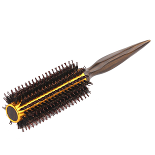 卷发梳子猪鬃毛滚梳梨花内扣圆筒木梳直发美发造型随身便携长发女