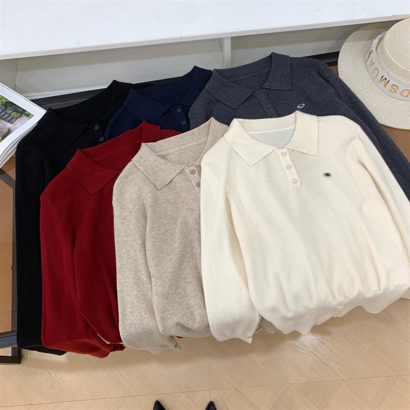 【新】安迪绒收口袖修身内搭外穿针织衫长袖上衣女2025秋冬