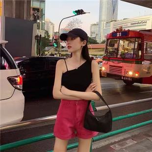 夏季 吊帶背心不規則設計感純欲性感上衣女 新款