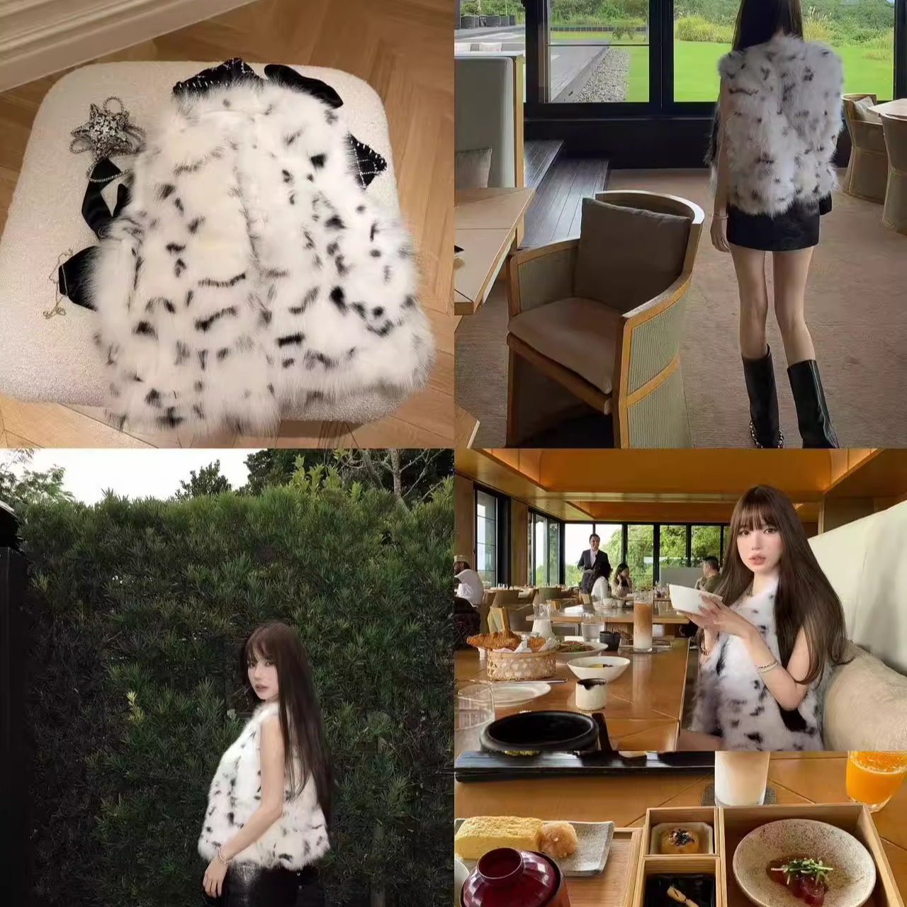 【霞】仿皮草外套女无袖马甲外穿秋冬季新款保暖外套女K#21