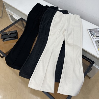 休闲裤女2025年秋冬季新款时尚女装潮流韩版高腰直筒裤k#21