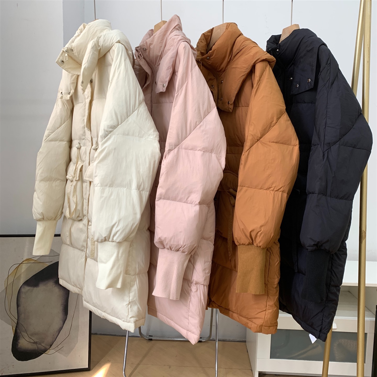 重磅保暖大衣女秋冬新款修身显瘦简约百搭长款大衣K#10