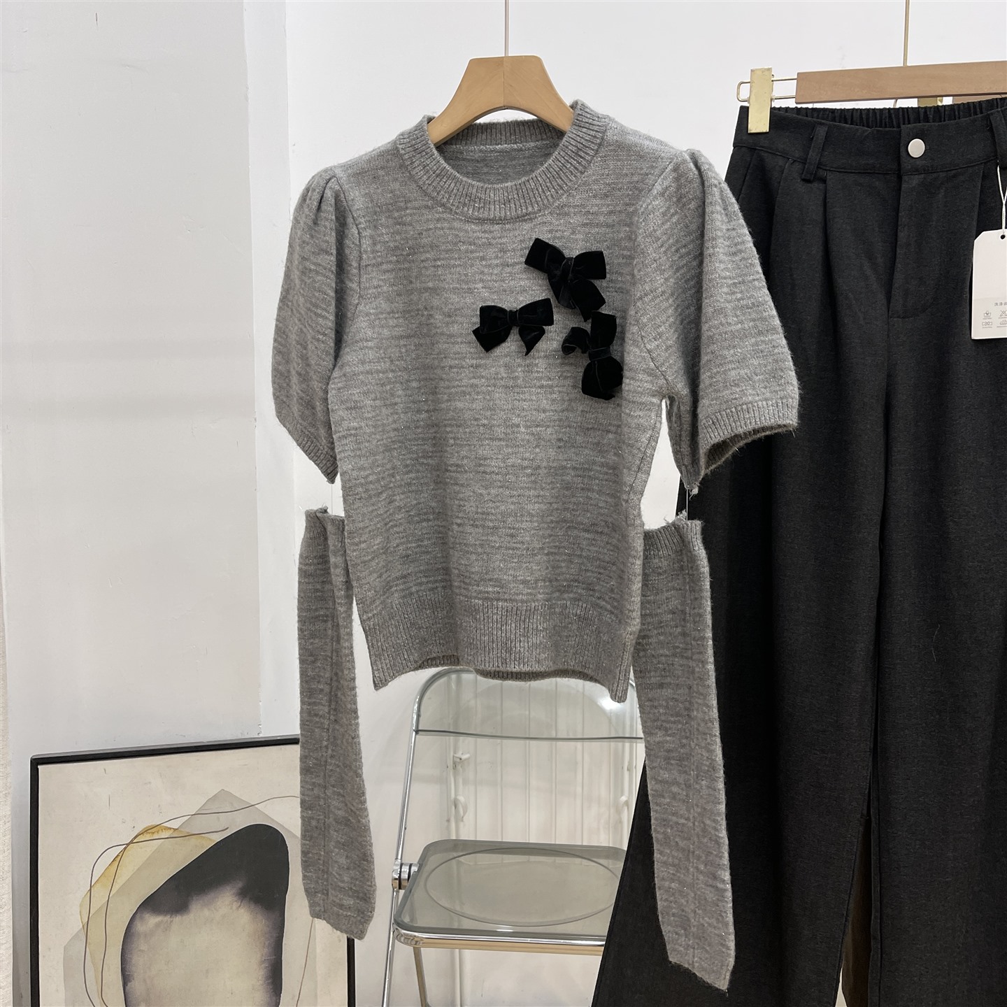 【霞】毛衣纯色圆领套头保暖冬季2025内搭新款通勤显瘦女 L#5