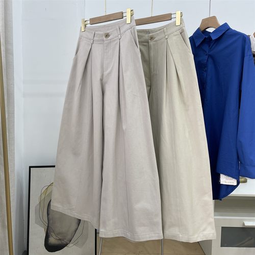 【霞】休闲裤直筒宽松小众百搭时尚新款秋冬复古高腰休闲裤K#30