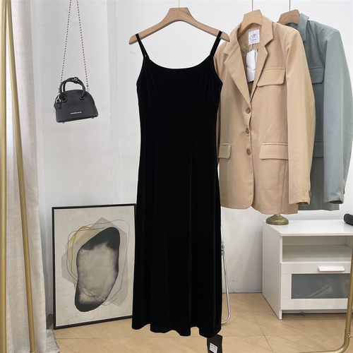 性感修身吊带连衣裙女纯欲风鱼尾裙子显身材包臀长裙K#16