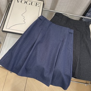 半身裙女秋冬高腰显瘦设计感A字包臀短裙L 学院风西装