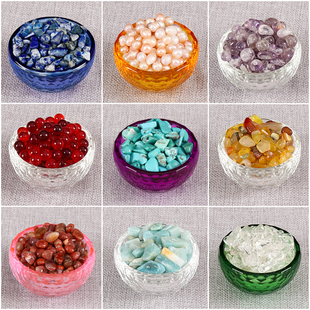 七彩石珍珠碎石佛具七宝石供佛装藏供曼扎盘摆件八供修盘宝石50克