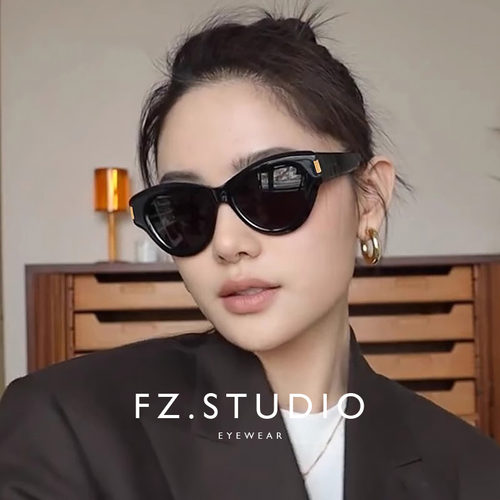网红款！高级感猫眼墨镜方圆脸
