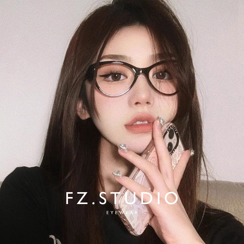 ZOSOZ猫眼黑框眼镜近视