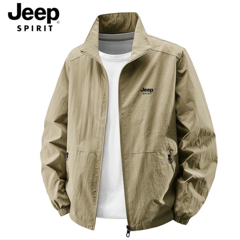 薄款立领男大码冲锋吉普夹克休闲外套户外加绒Jeep大码宽松春秋季