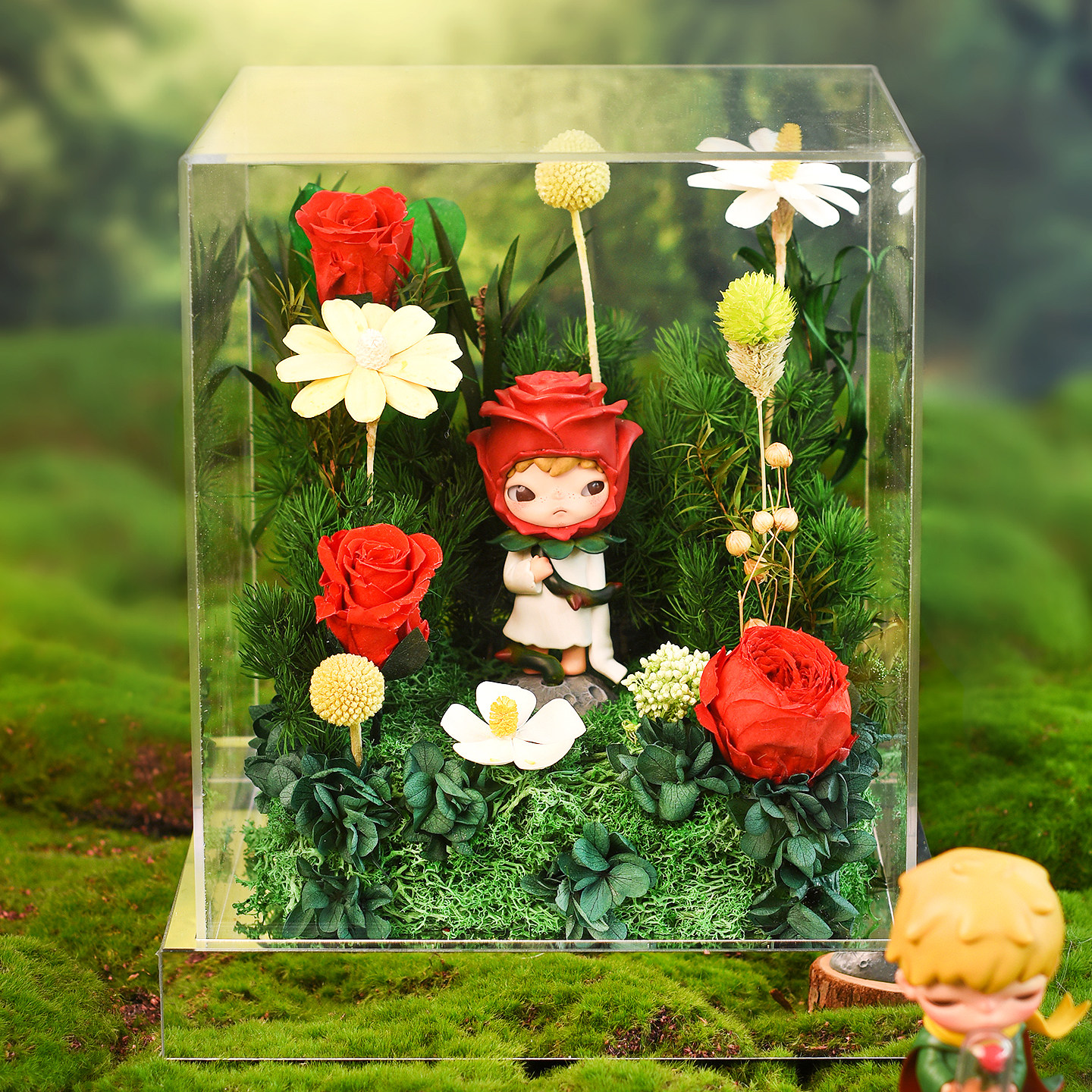 正版小王子永生花礼盒小野玫瑰情人节生日礼物送女友闺蜜结婚礼物