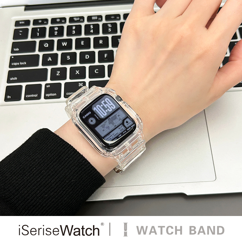 iWatchs10表带冰川一体透明全包