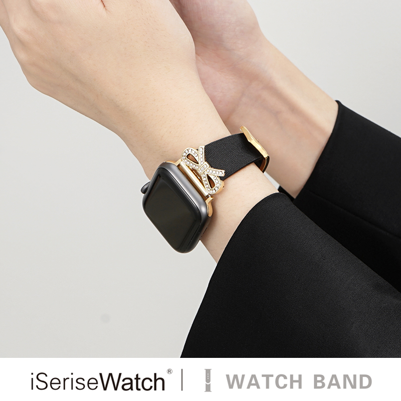 带钻蝴蝶绢丝iWatch表带