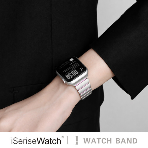 AppleWatch金属间硅胶不锈钢表带
