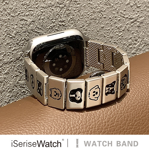 原创插画小狗苹果表带