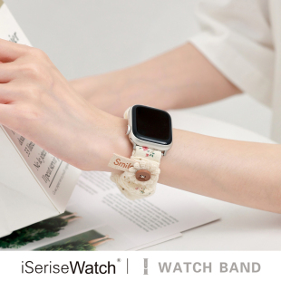 applewatch9大肠圈弹力SE女ultra创意 iserisewatch适用iwatchs11表带苹果手表s10夏天新款 原创碎花小雏菊