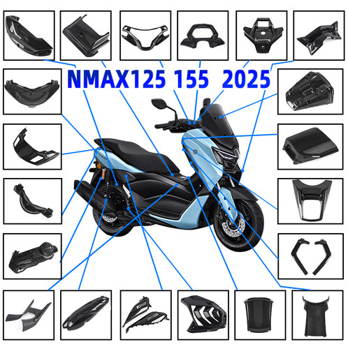 适用25-26款雅马哈NMAX155水转印装饰外壳V3摩托车定风翼装饰外壳