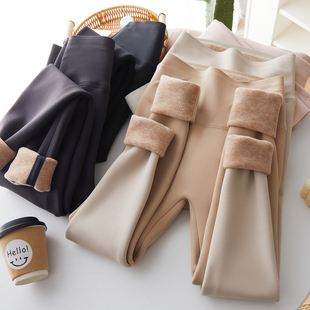 肉色加厚保暖打底裤 光腿瑜伽裤 女外穿2025秋冬新款 加绒肤色鲨鱼裤
